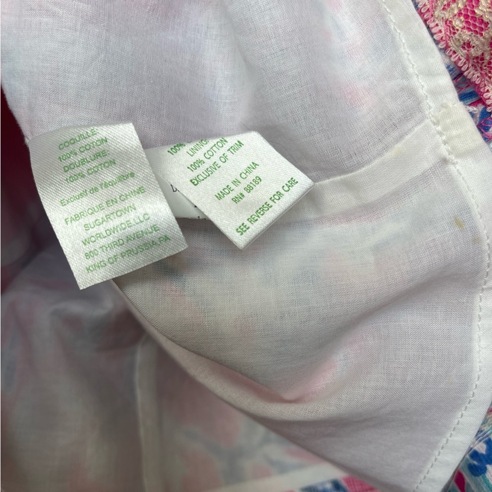 Lilly Pulitzer ⢠Shift Mini Dress ⢠Pink Blue ⢠Vacation Size 2 Fits Size 4 - Picture 10 of 15